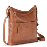 The Sak Lucia Crossbody - Leather - Tobacco Floral Embossed
