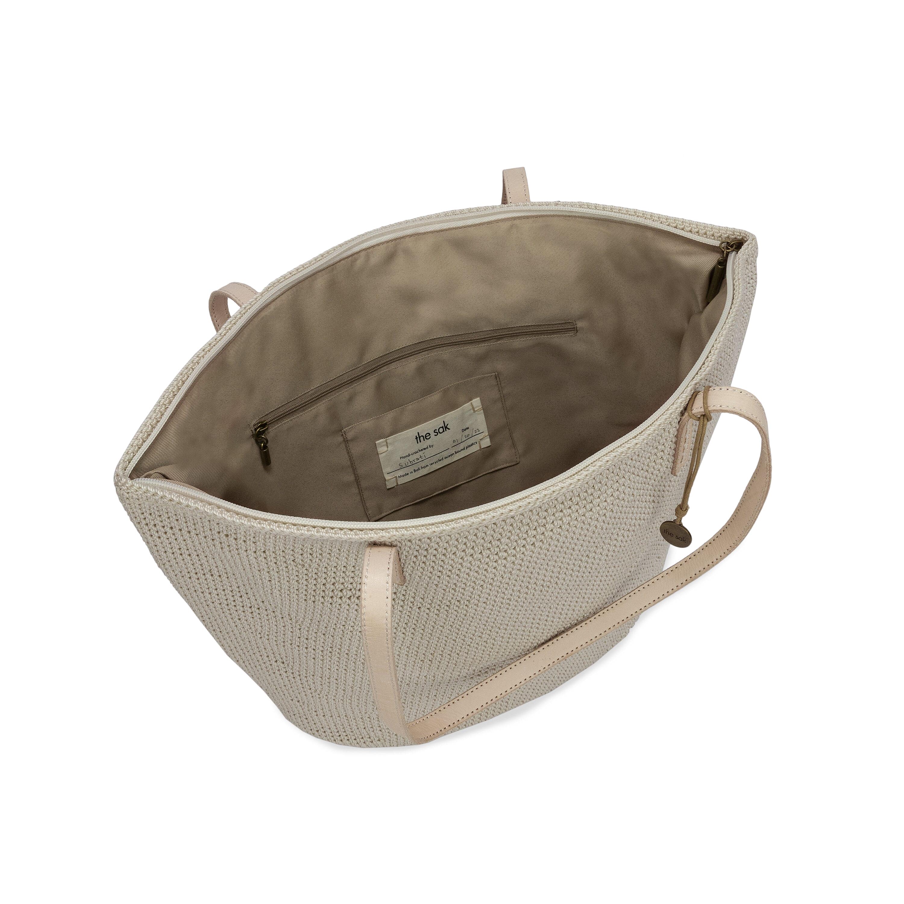 The Sak Faye Large Tote - Hand Crochet - Natural