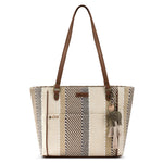 Sakroots Metro Tote - Straw - Tobacco Batik World Woven