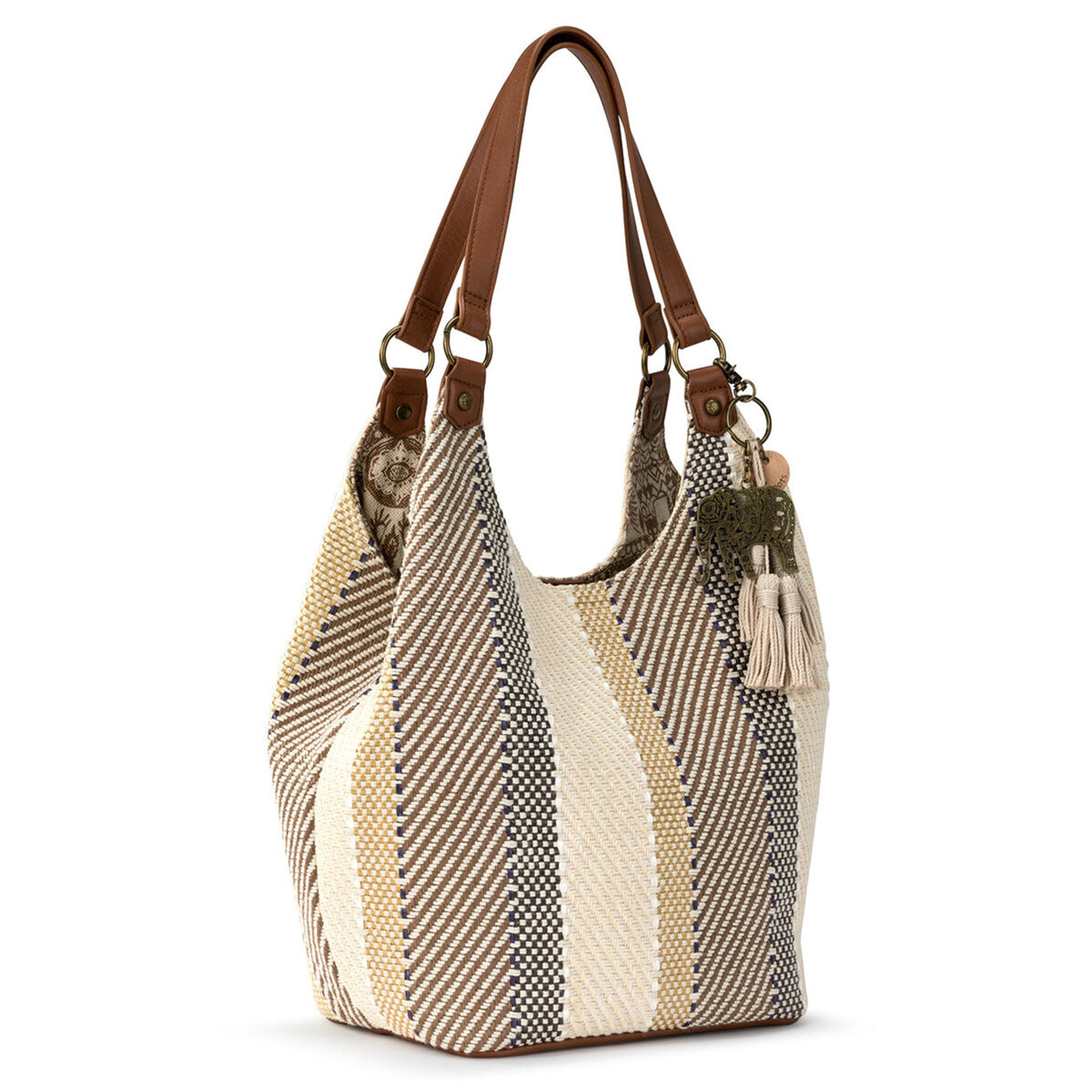 Sakroots Roma Shopper - Straw - Tobacco Batik World Woven