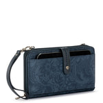 The Sak Iris Large Smartphone Crossbody - |Eco Twill - Indigo Tonal Spirit Desert|