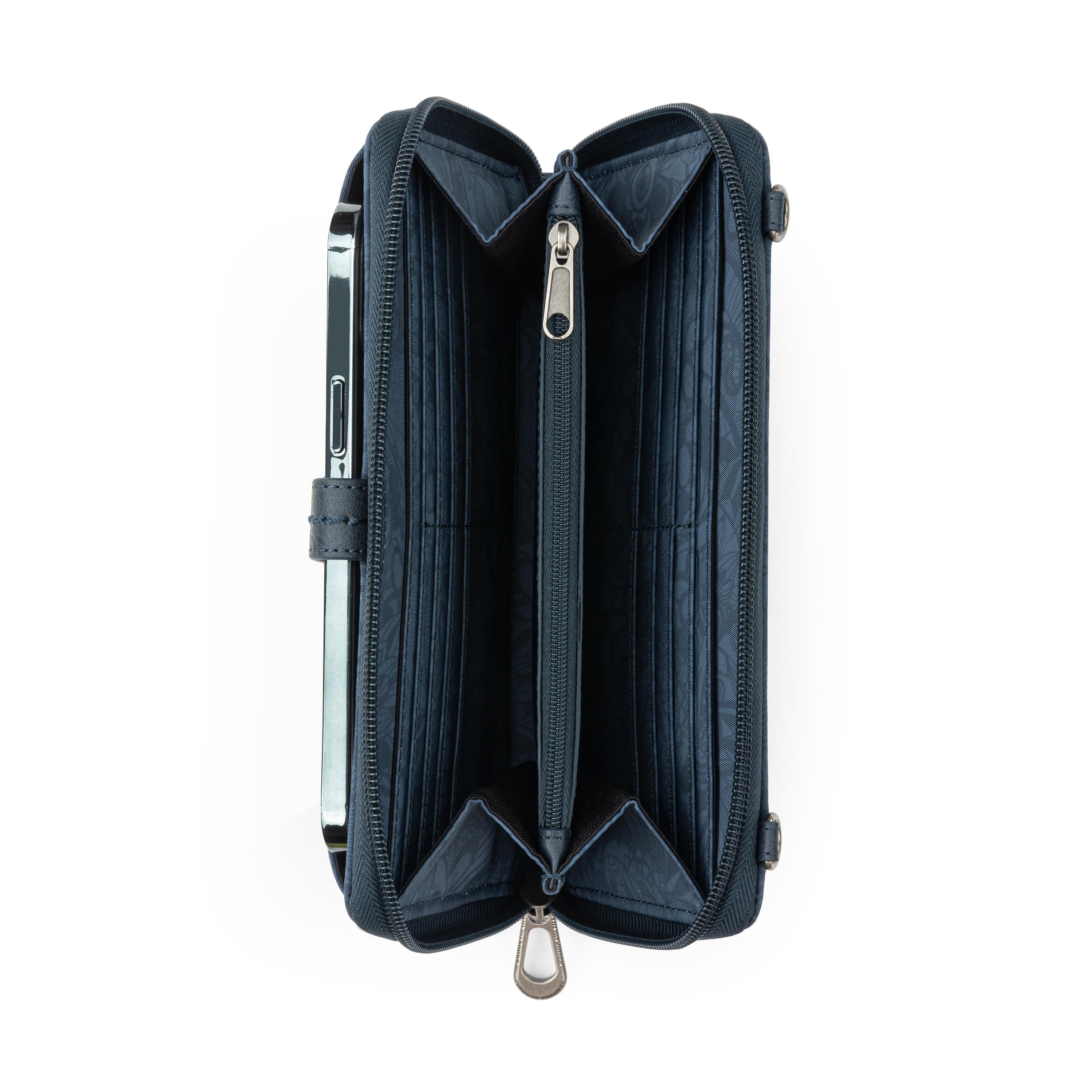 The Sak Iris Large Smartphone Crossbody - |Eco Twill - Indigo Tonal Spirit Desert|