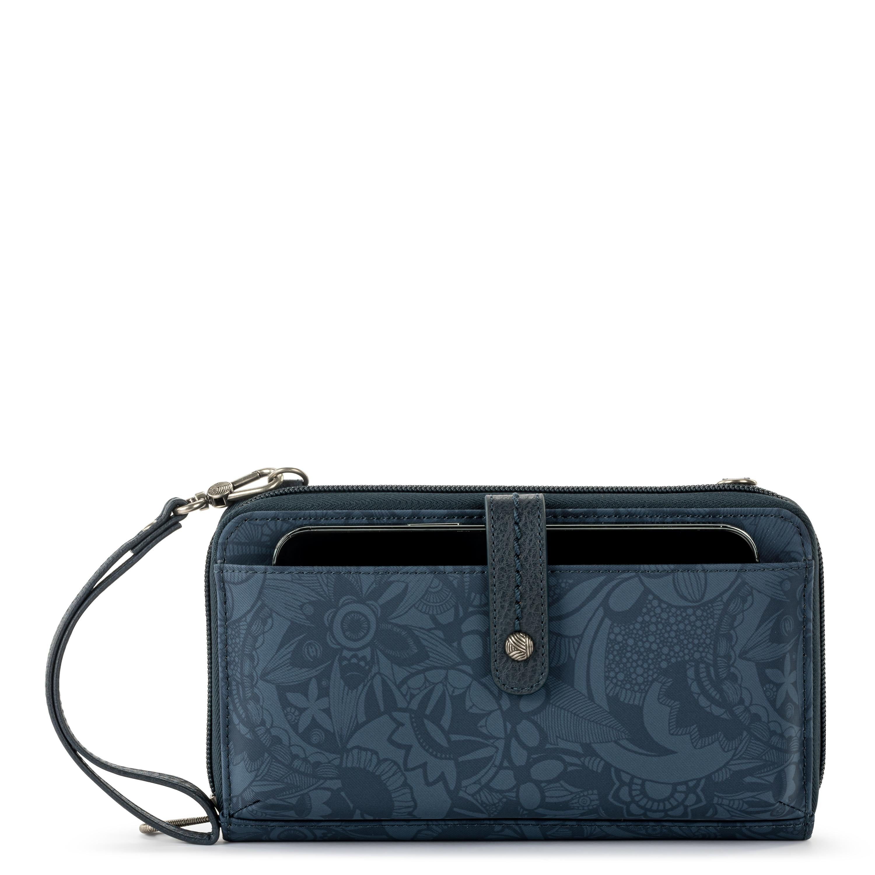 The Sak Iris Large Smartphone Crossbody - |Eco Twill - Indigo Tonal Spirit Desert|