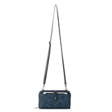 The Sak Iris Large Smartphone Crossbody - |Eco Twill - Indigo Tonal Spirit Desert|