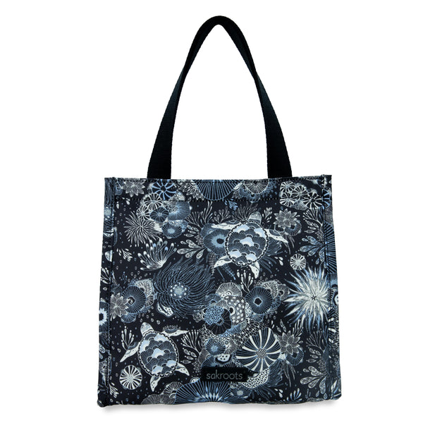On The Go Lunch Bag in Midnight Seascape EcoTwill – The Sak