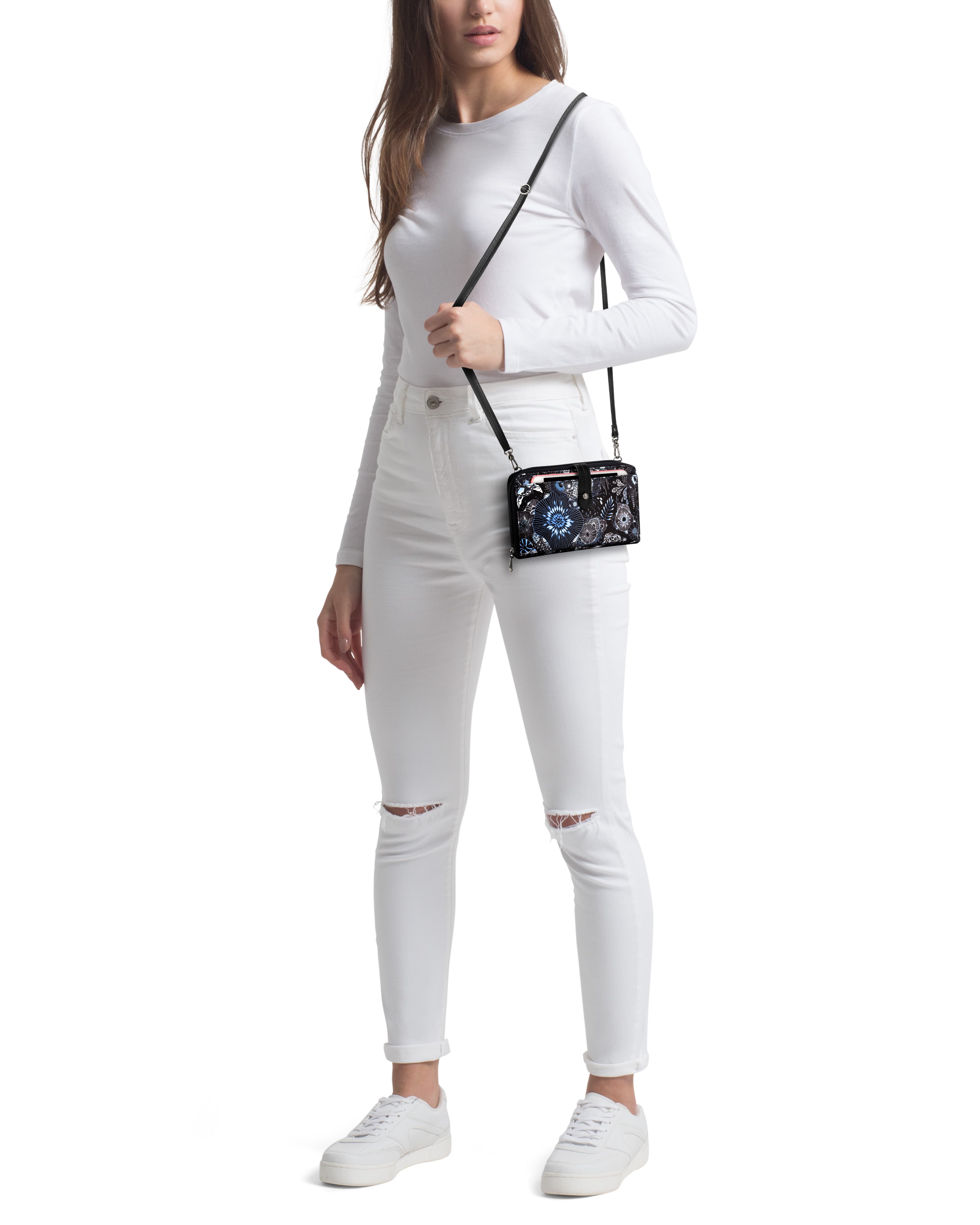 The Sak Iris Large Smartphone Crossbody - |Eco Twill - Midnight Seascape|