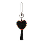 The Sak Yarnicharmz Dangle - Hand Crochet - Black Heart