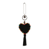 The Sak Yarnicharmz Dangle - Hand Crochet - Black Heart