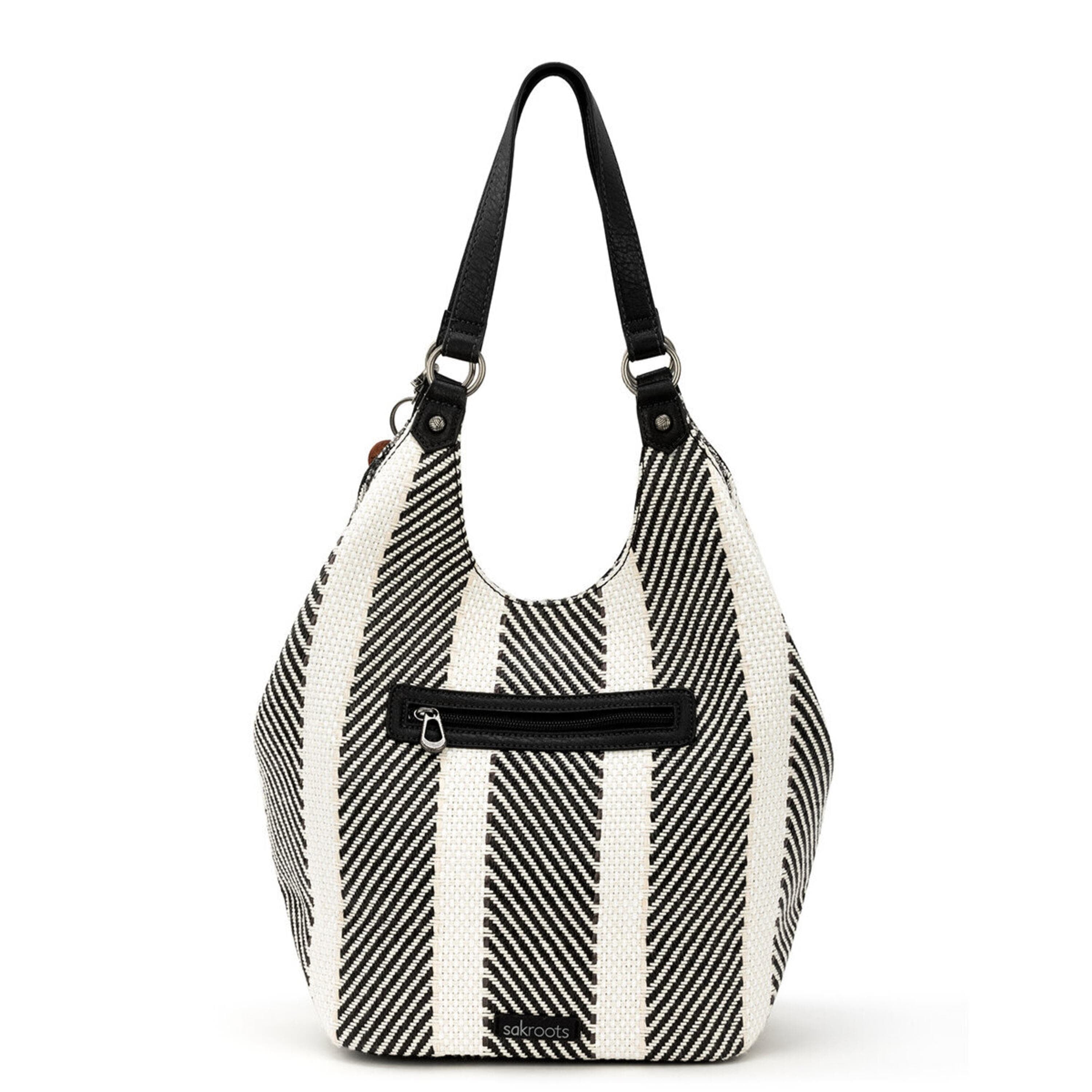 Sakroots Roma Shopper - Straw - Black and White Soulful Desert Woven