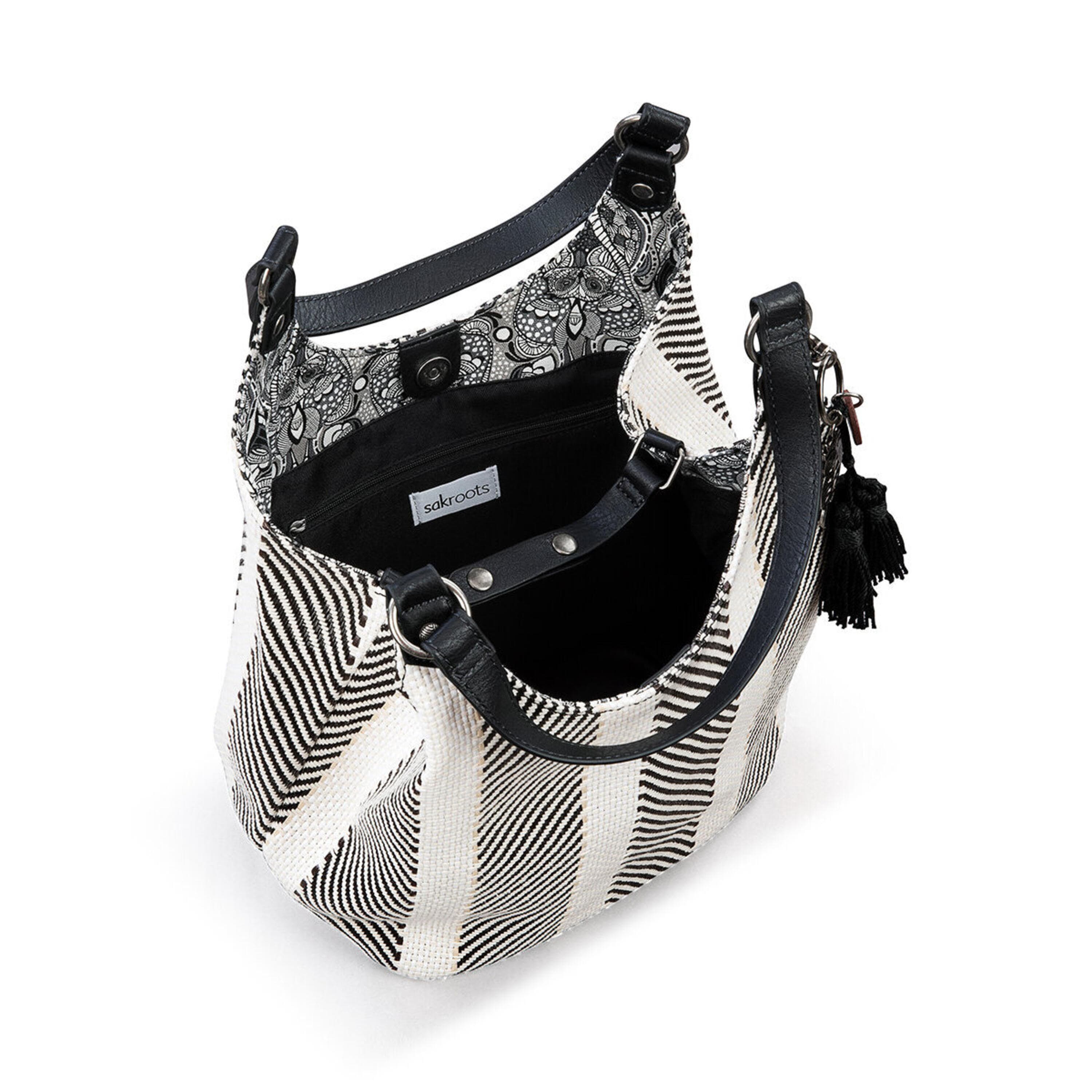 Sakroots Roma Shopper - Straw - Black and White Soulful Desert Woven