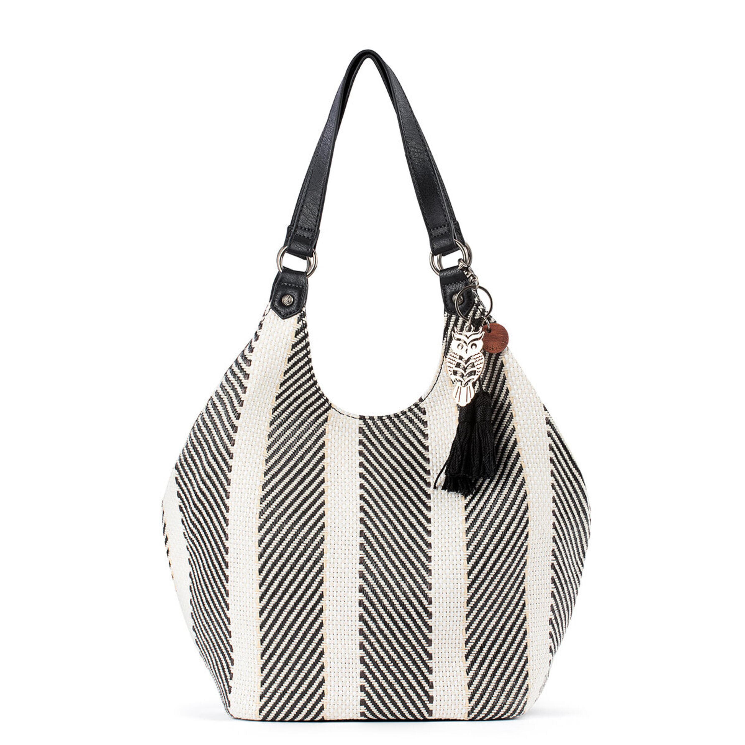 Sakroots Roma Shopper - Straw - Black and White Soulful Desert Woven