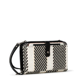 Sakroots Smartphone Wallet - Straw - Black and White Soulful Desert Woven