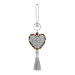 The Sak Yarnicharmz Dangle - Hand Crochet - Cloud Heart
