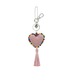 The Sak Back To Bali Heart Dangle - Hand Crochet - Seashell