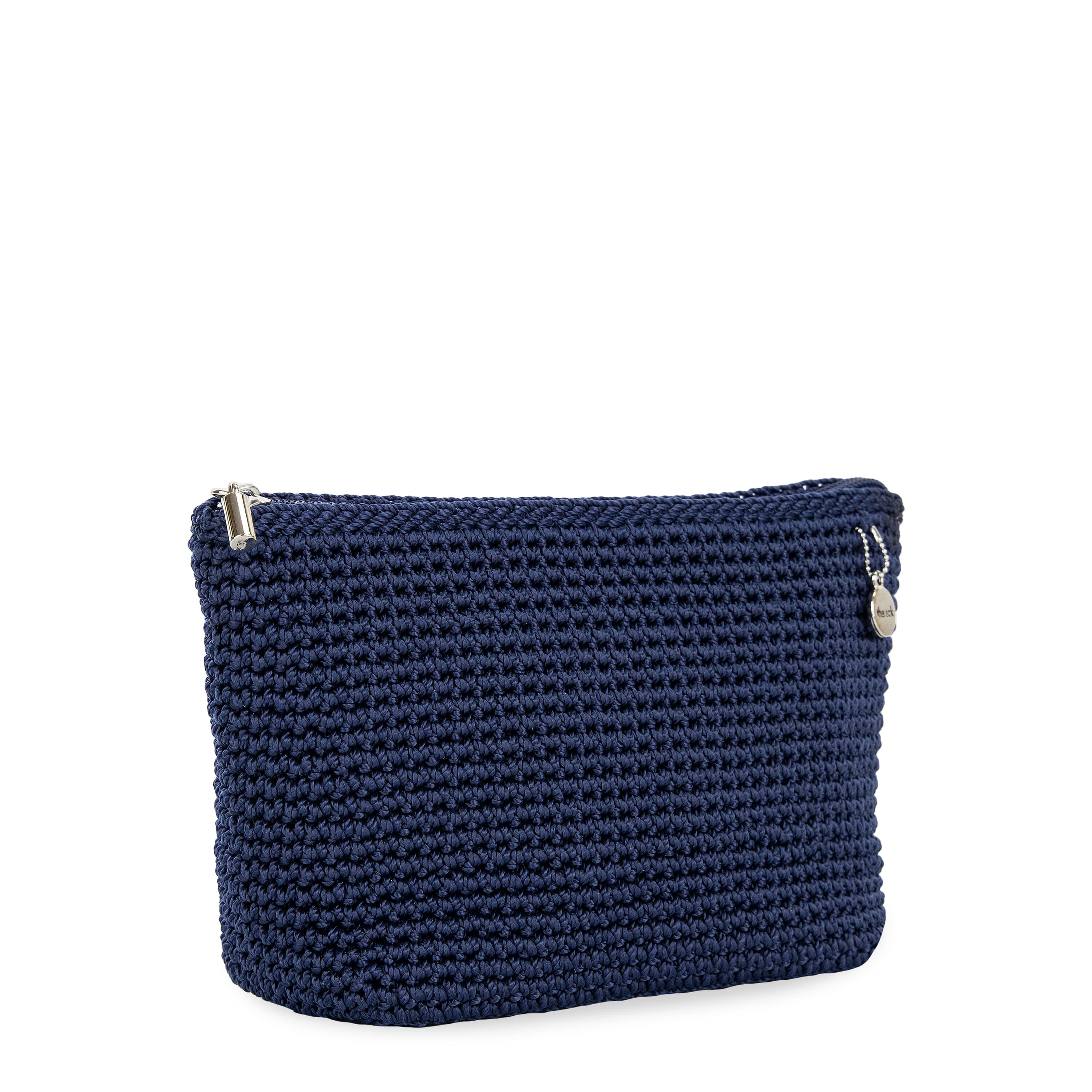 The Sak Essential Pouch - Hand Crochet - Denim