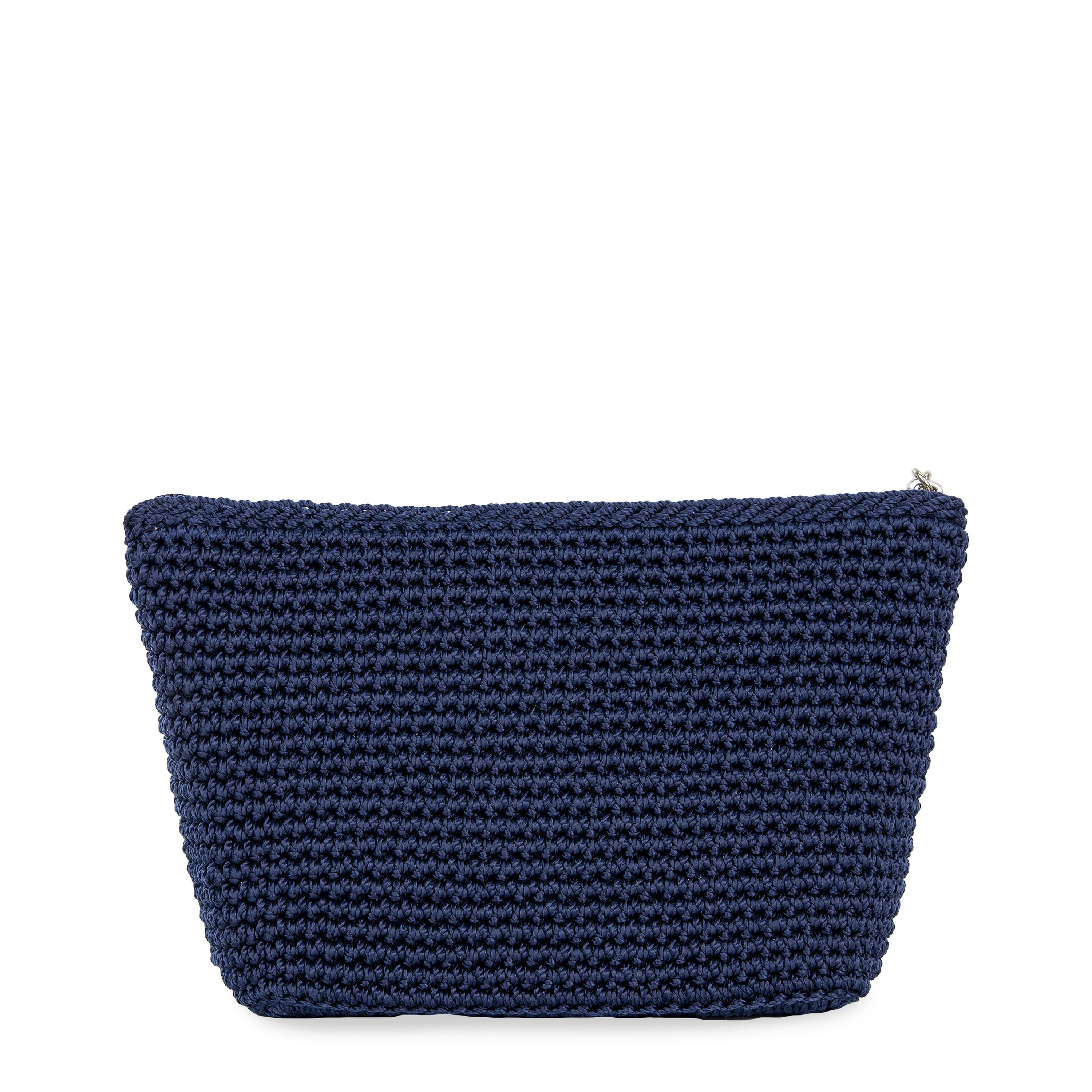 The Sak Essential Pouch - Hand Crochet - Denim