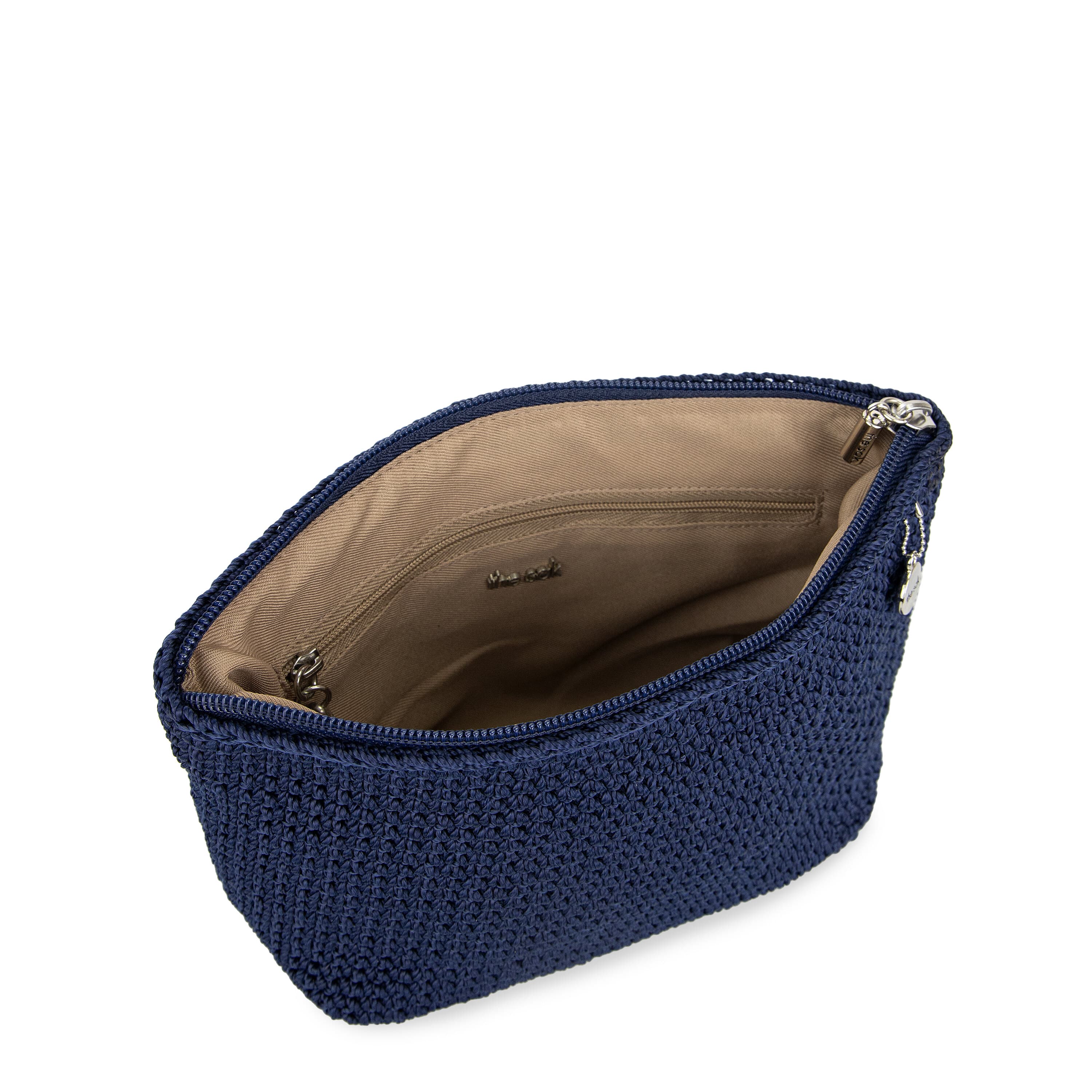 The Sak Essential Pouch - Hand Crochet - Denim