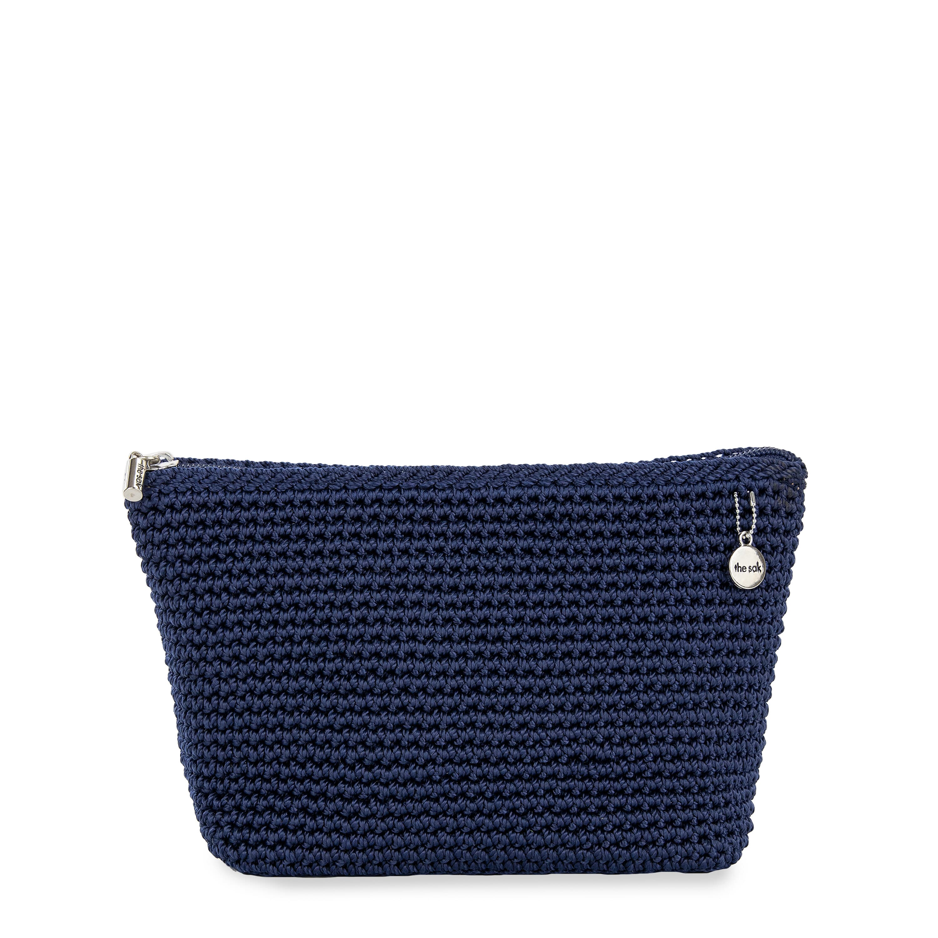 The Sak Essential Pouch - Hand Crochet - Denim