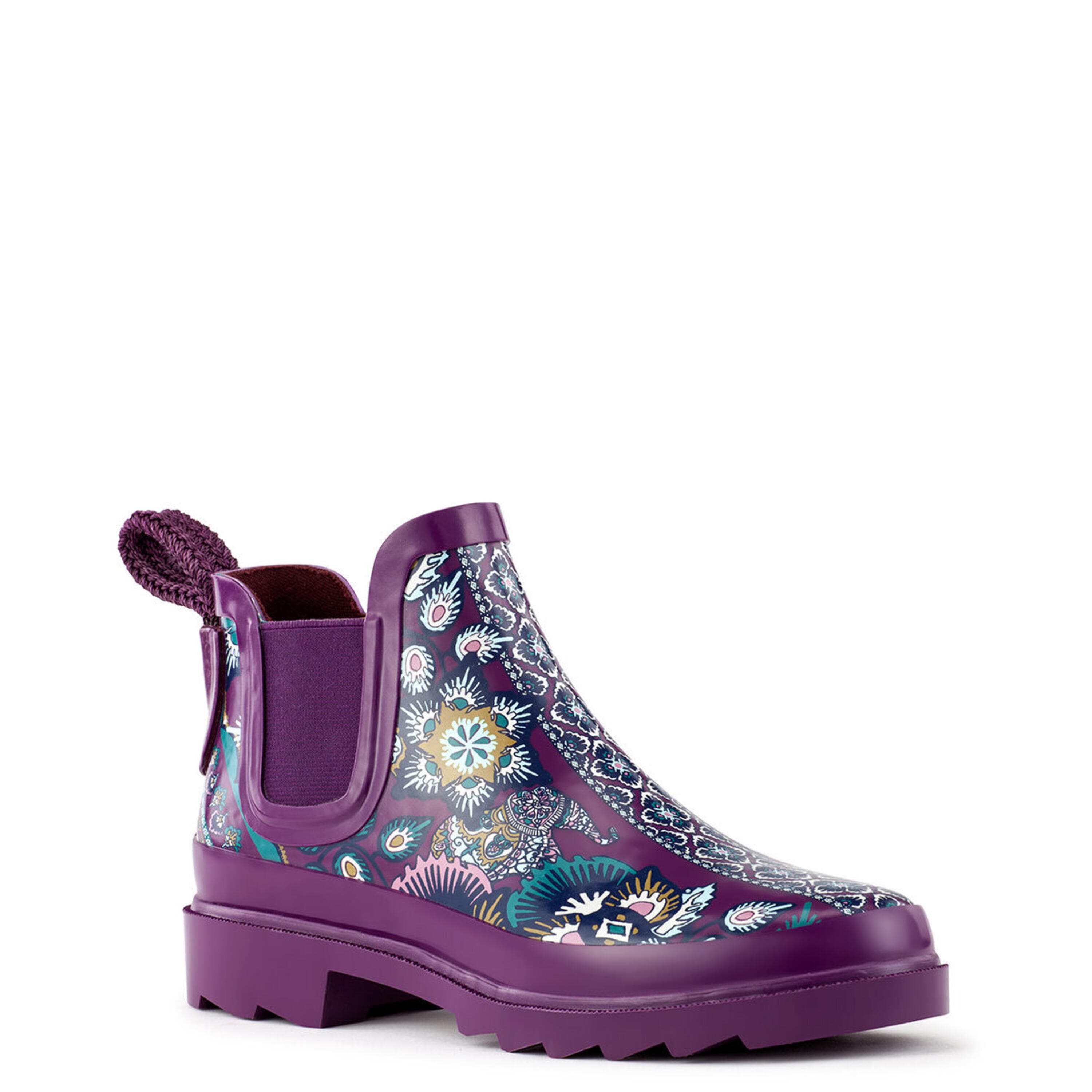 Sakroots Rhyme Rainboot - Rubber - Violet Tapestry World