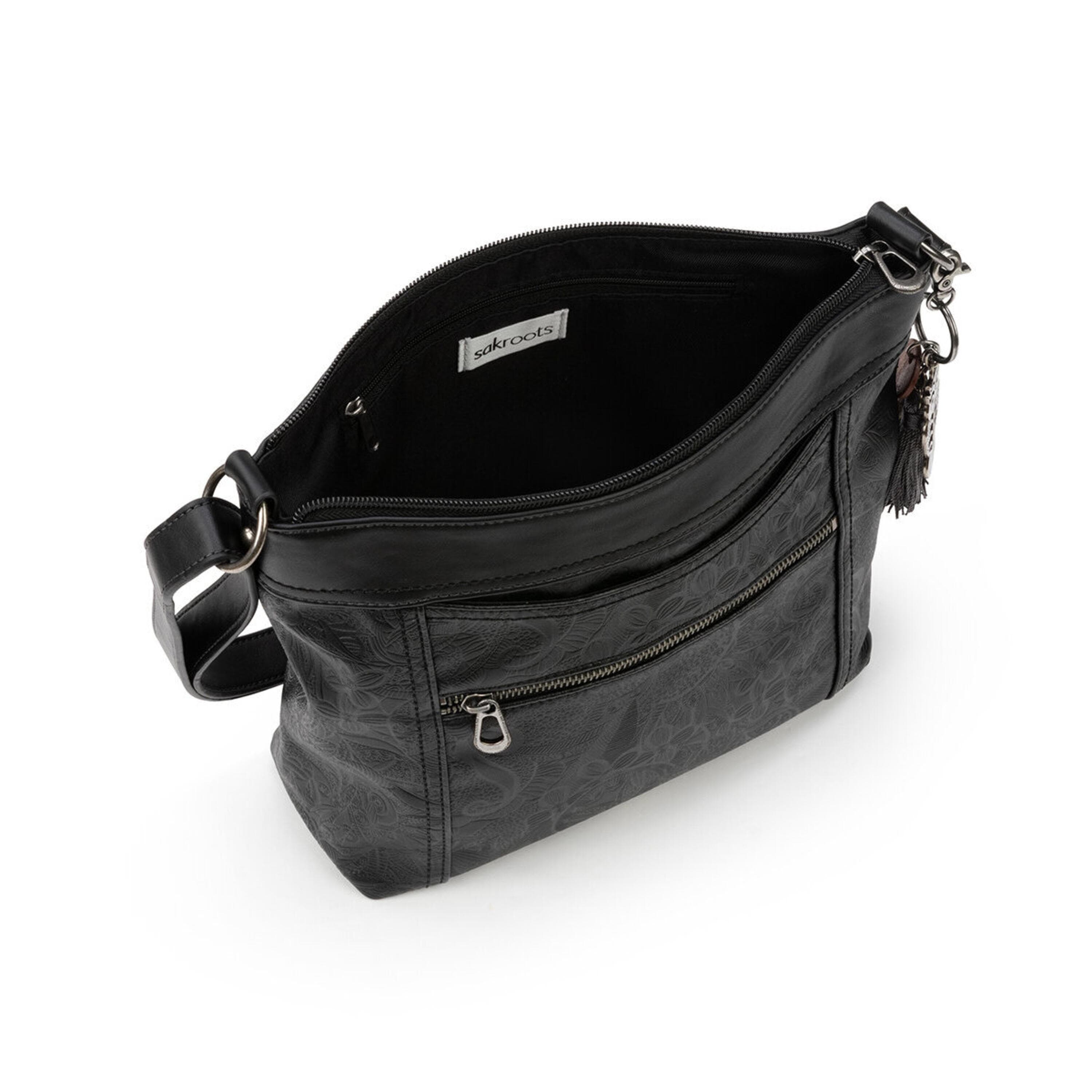 Sakroots Arcadia Crossbody - Vegan Leather - Black