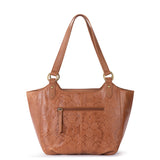 The Sak Bolinas Satchel - Leather - Tobacco Floral Embossed