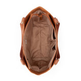 The Sak Bolinas Satchel - Leather - Tobacco Floral Embossed