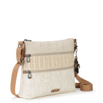 Sakroots Basic Crossbody - Canvas - White Flower Blossom