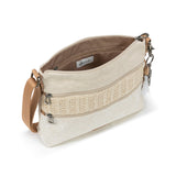 Sakroots Basic Crossbody - Canvas - White Flower Blossom