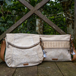 Sakroots Basic Crossbody - Canvas - White Flower Blossom