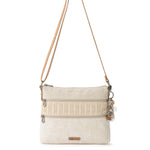 Sakroots Basic Crossbody - Canvas - White Flower Blossom