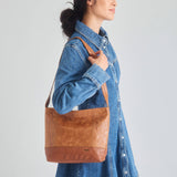 The Sak De Young Hobo - Leather - Tobacco Floral Embossed