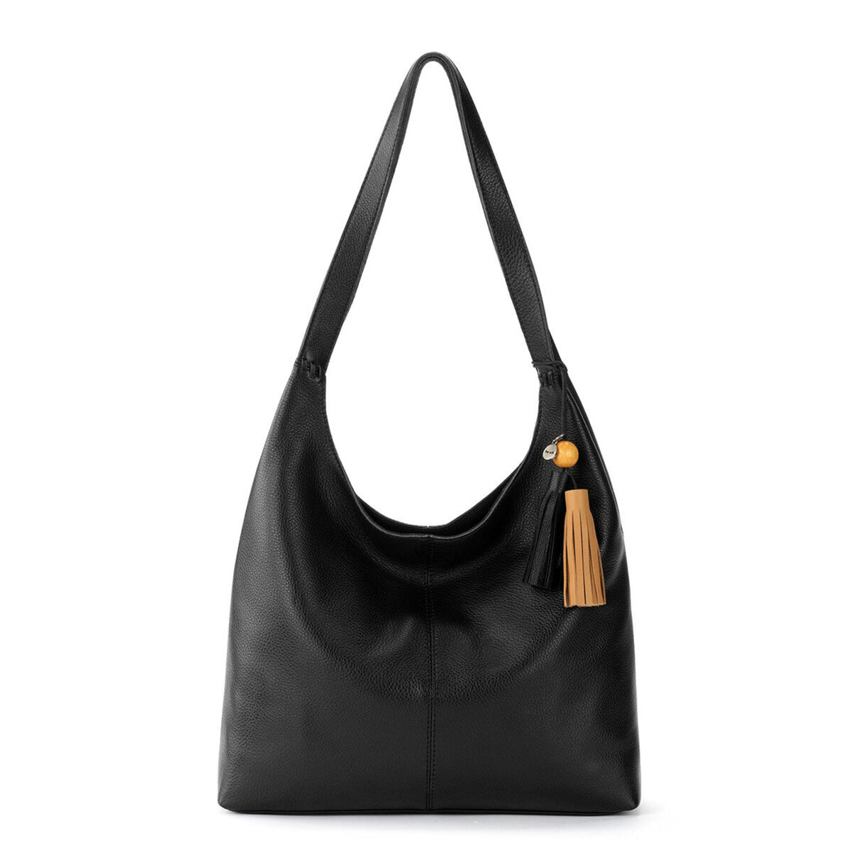 Huntley Hobo Bag in Black Leather