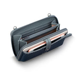 The Sak Iris Smartphone Wallet - Leather - Dusty Blue Block