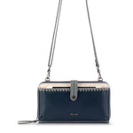 The Sak Iris Smartphone Wallet - Leather - Dusty Blue Block