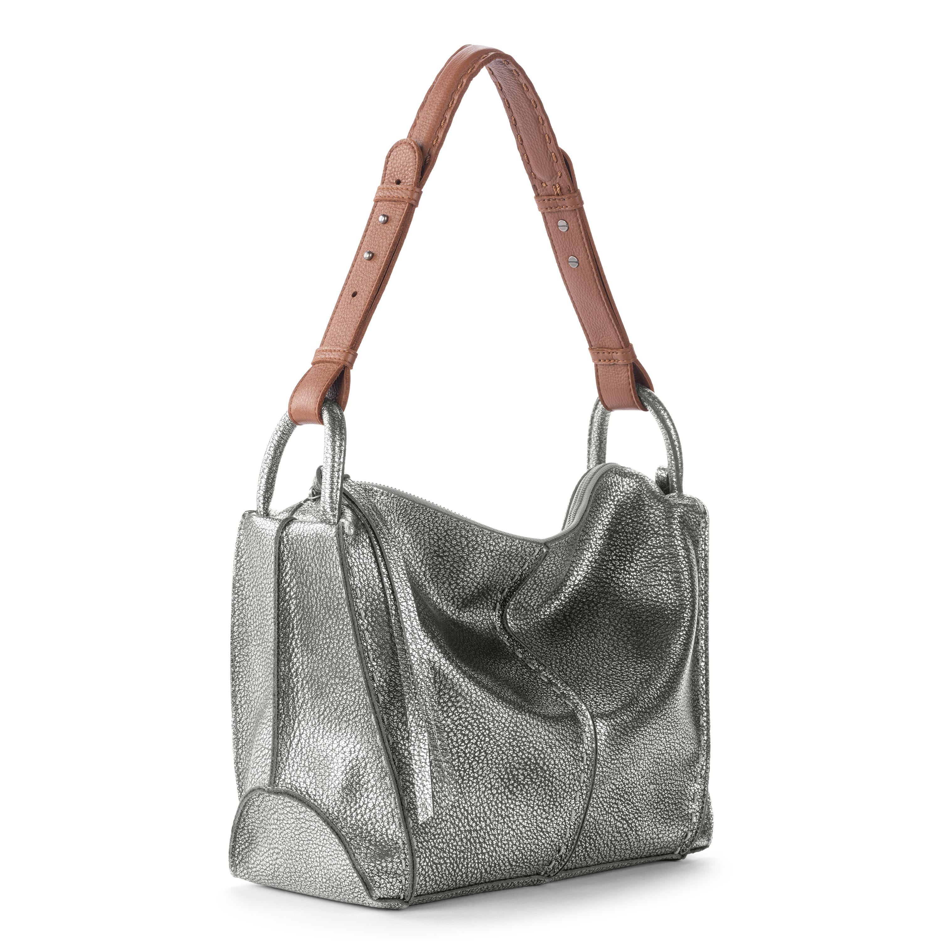 The Sak Los Feliz Hobo - Leather - Dark Silver