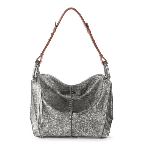 The Sak Los Feliz Hobo - Leather - Dark Silver