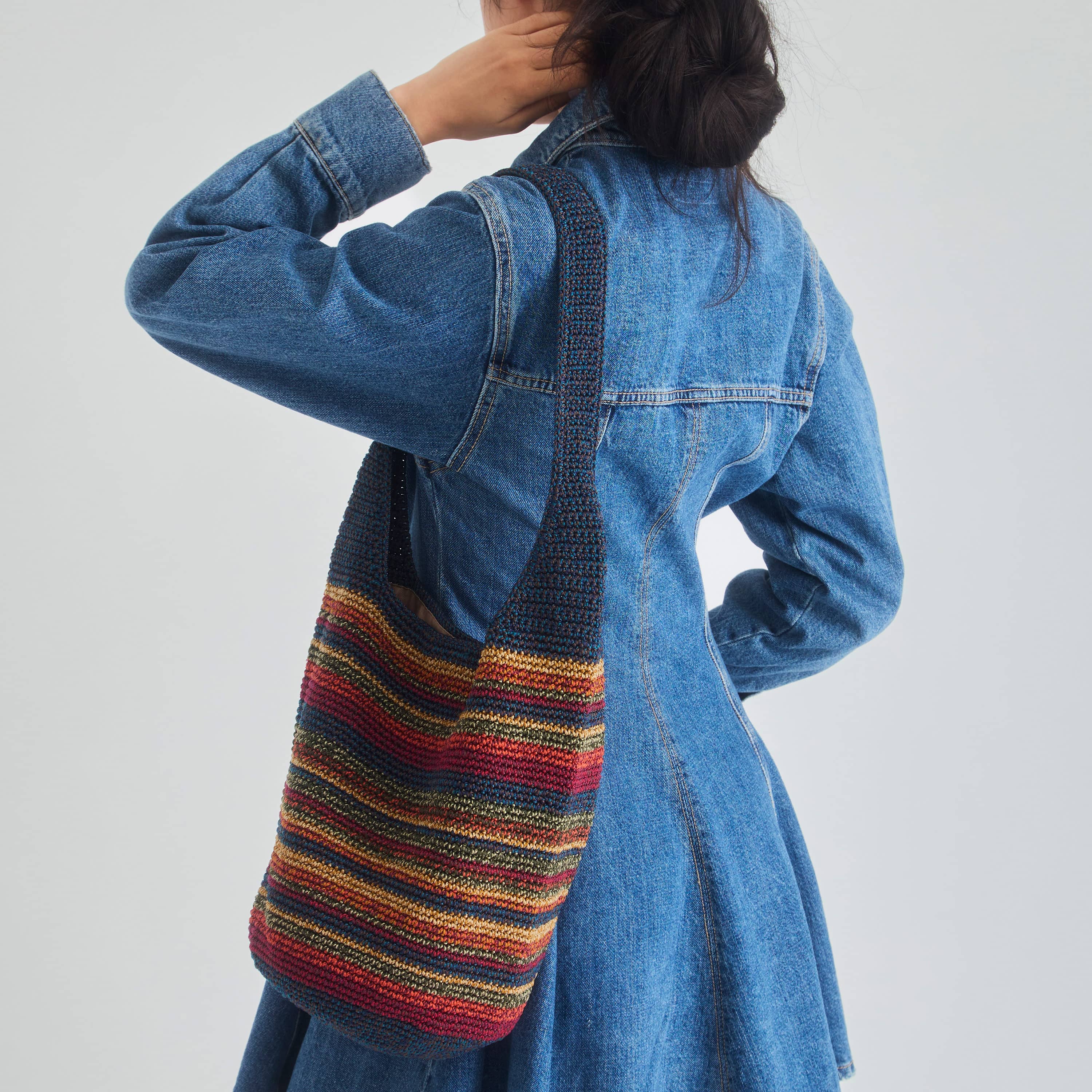 The Sak 120 Hobo - Hand Crochet - Woodland Stripe