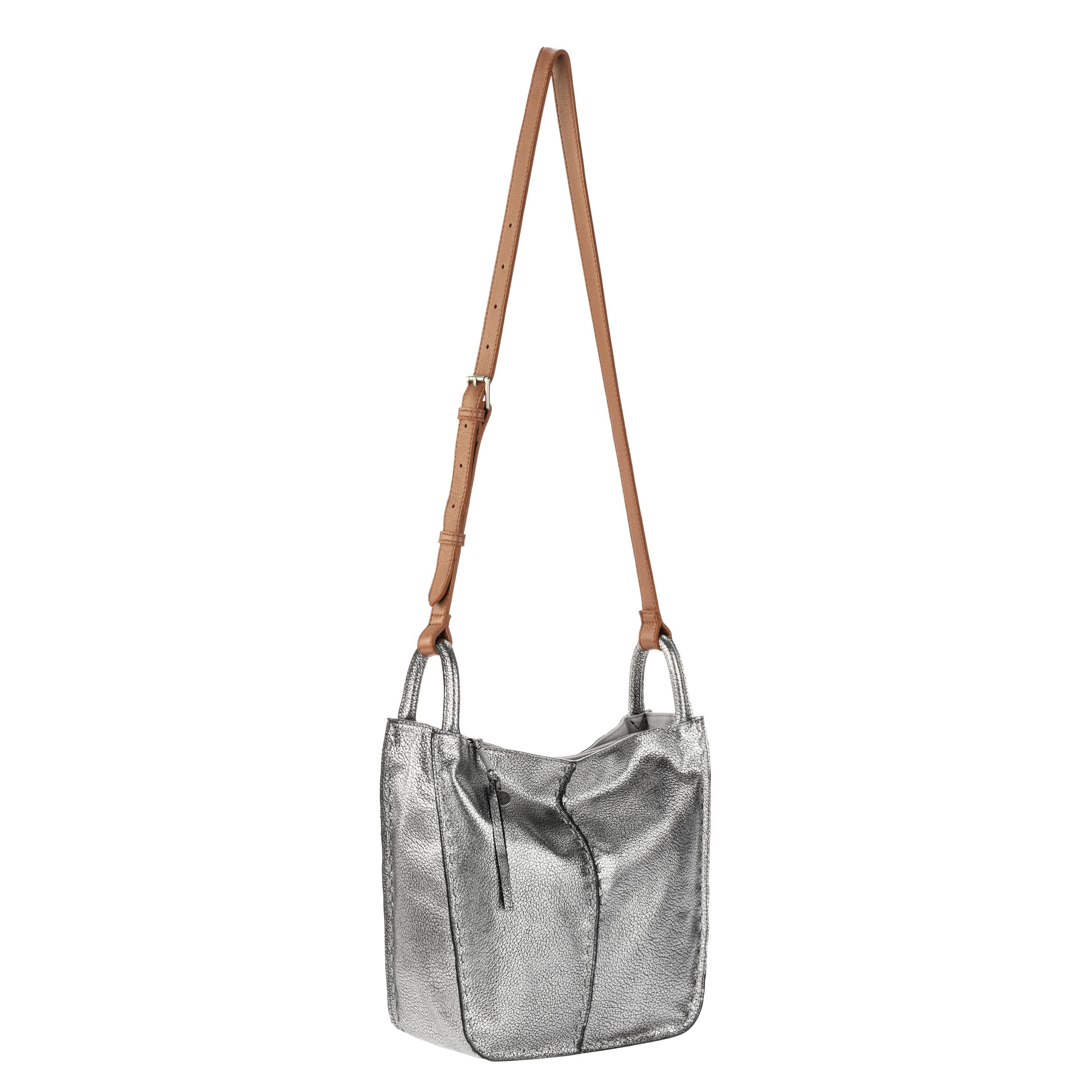 The Sak Los Feliz Crossbody - Leather - Dark Silver