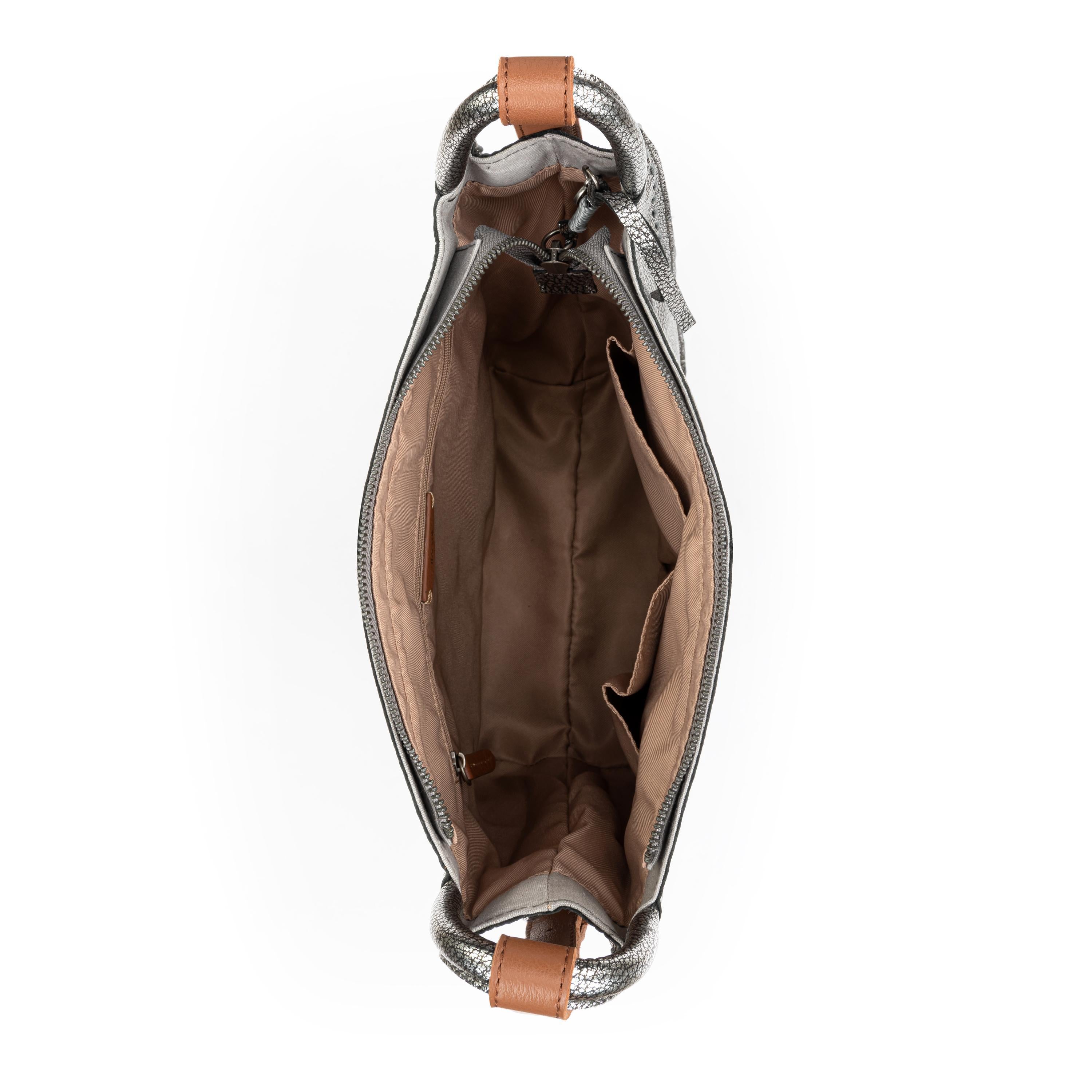 The Sak Los Feliz Crossbody - Leather - Dark Silver