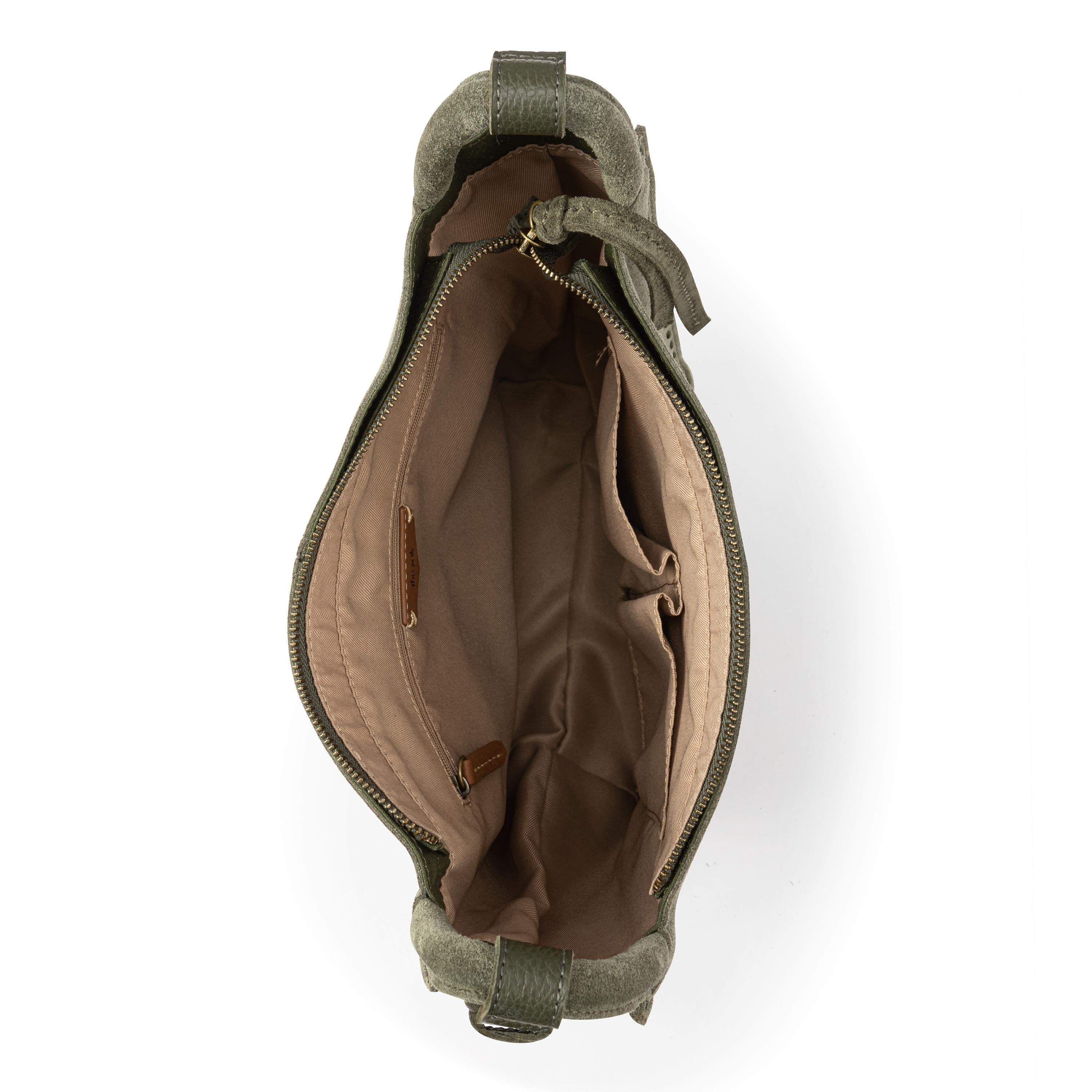 The Sak Los Feliz Crossbody - Leather - Moss Suede