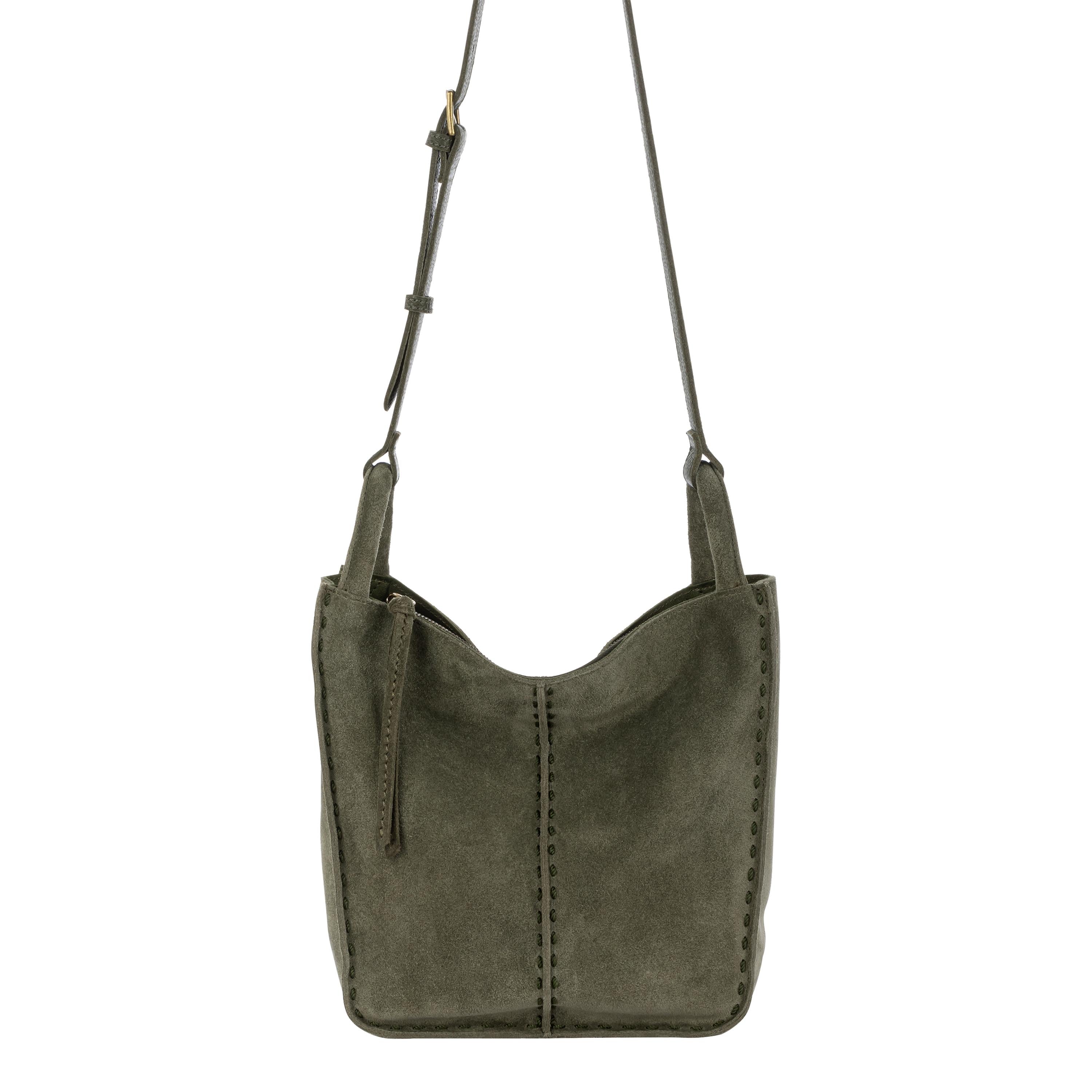 The Sak Los Feliz Crossbody - Leather - Moss Suede