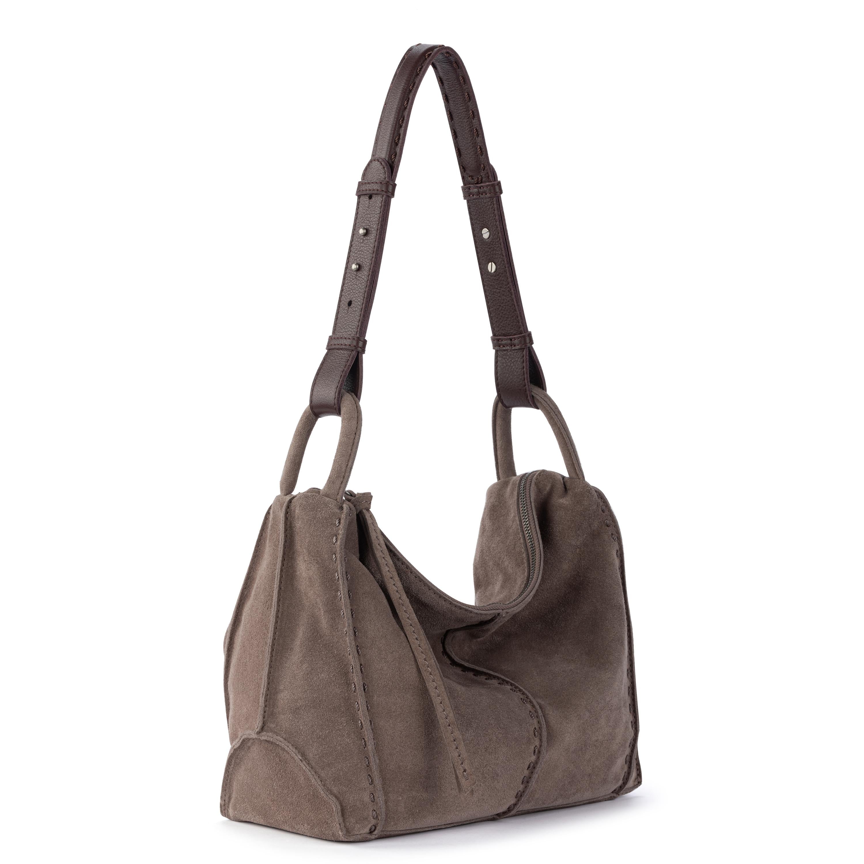 The Sak Los Feliz Hobo - Leather - Mushroom Suede