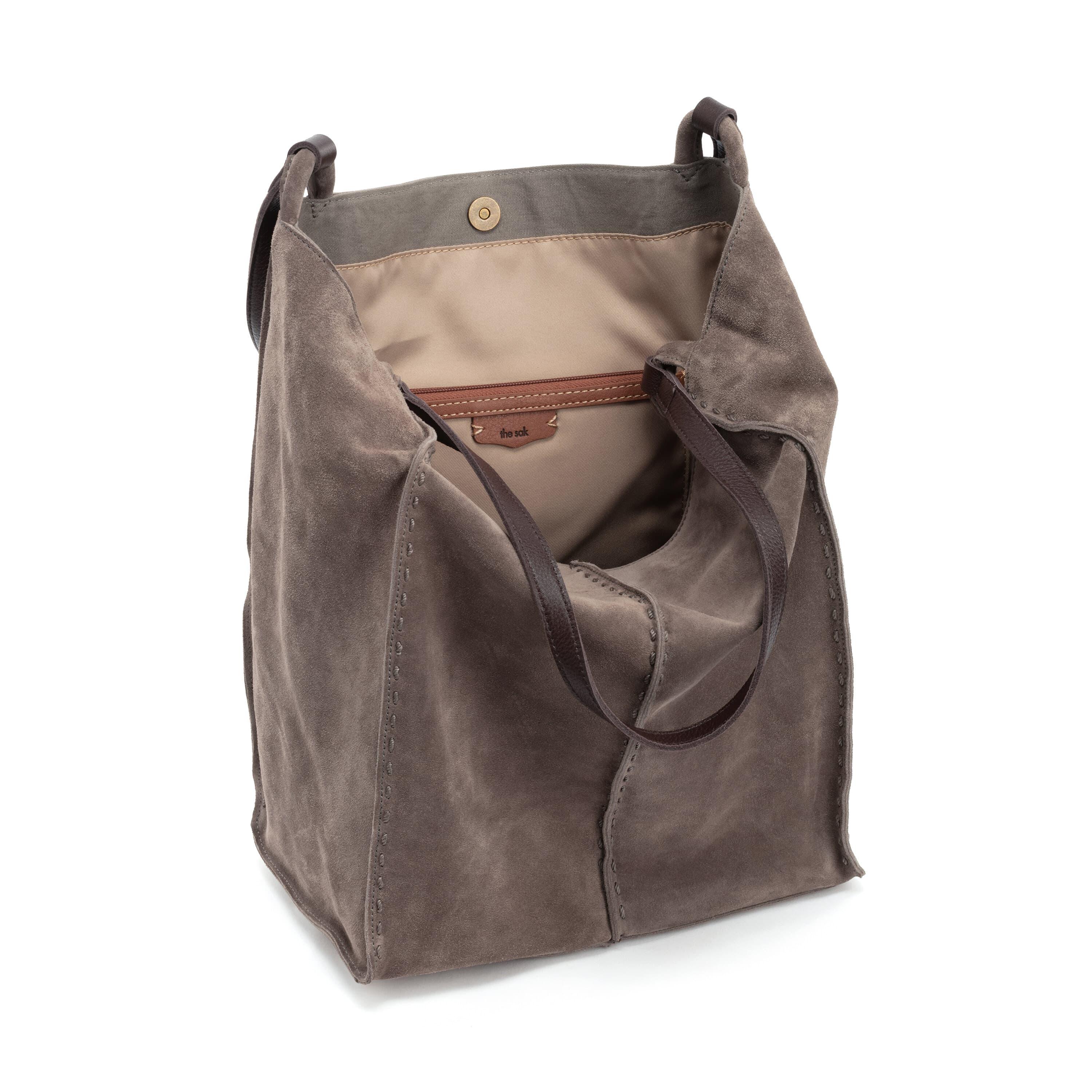 The Sak Los Feliz Tall Tote - Leather - Mushroom Suede