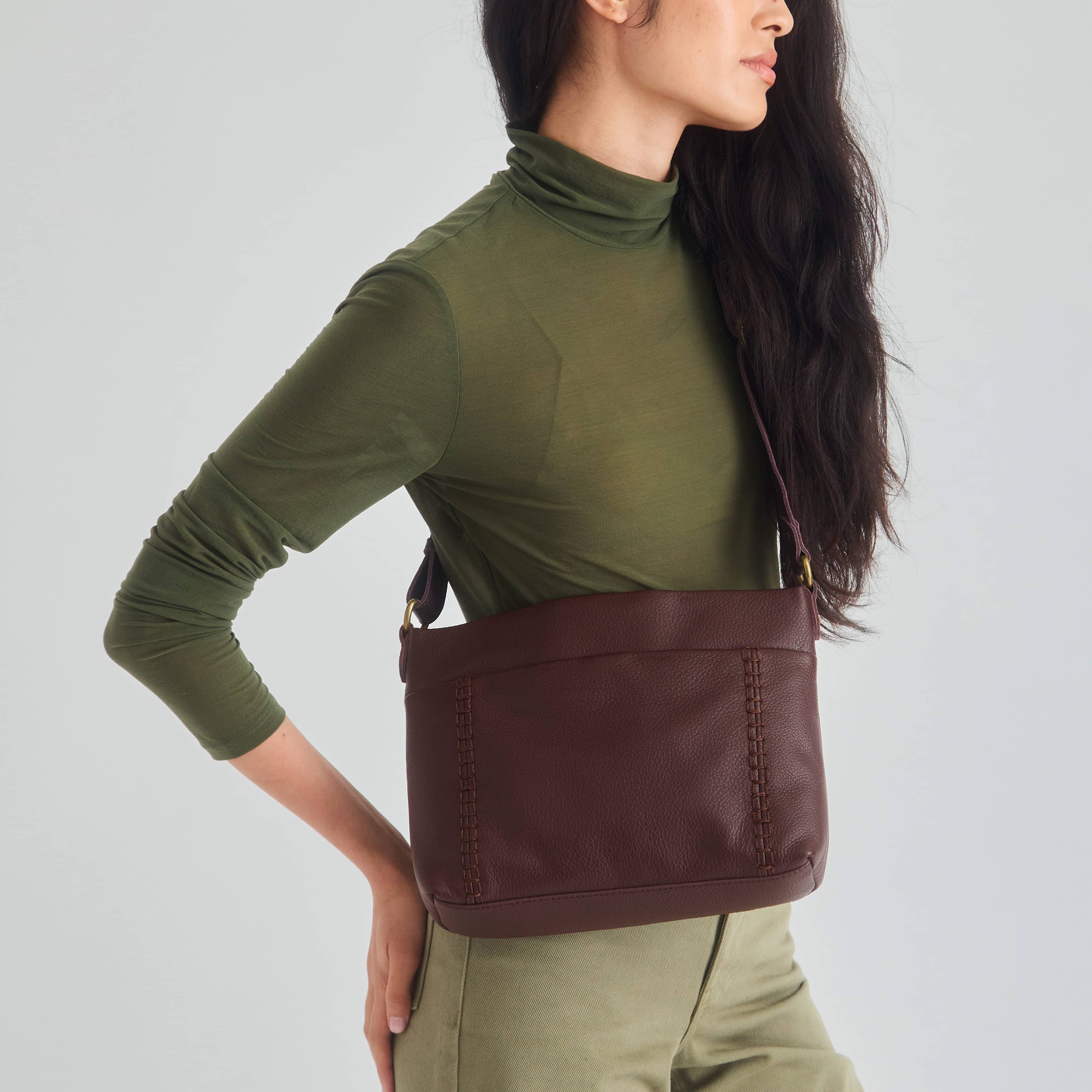The Sak Melrose Crossbody - Leather - Mahogany