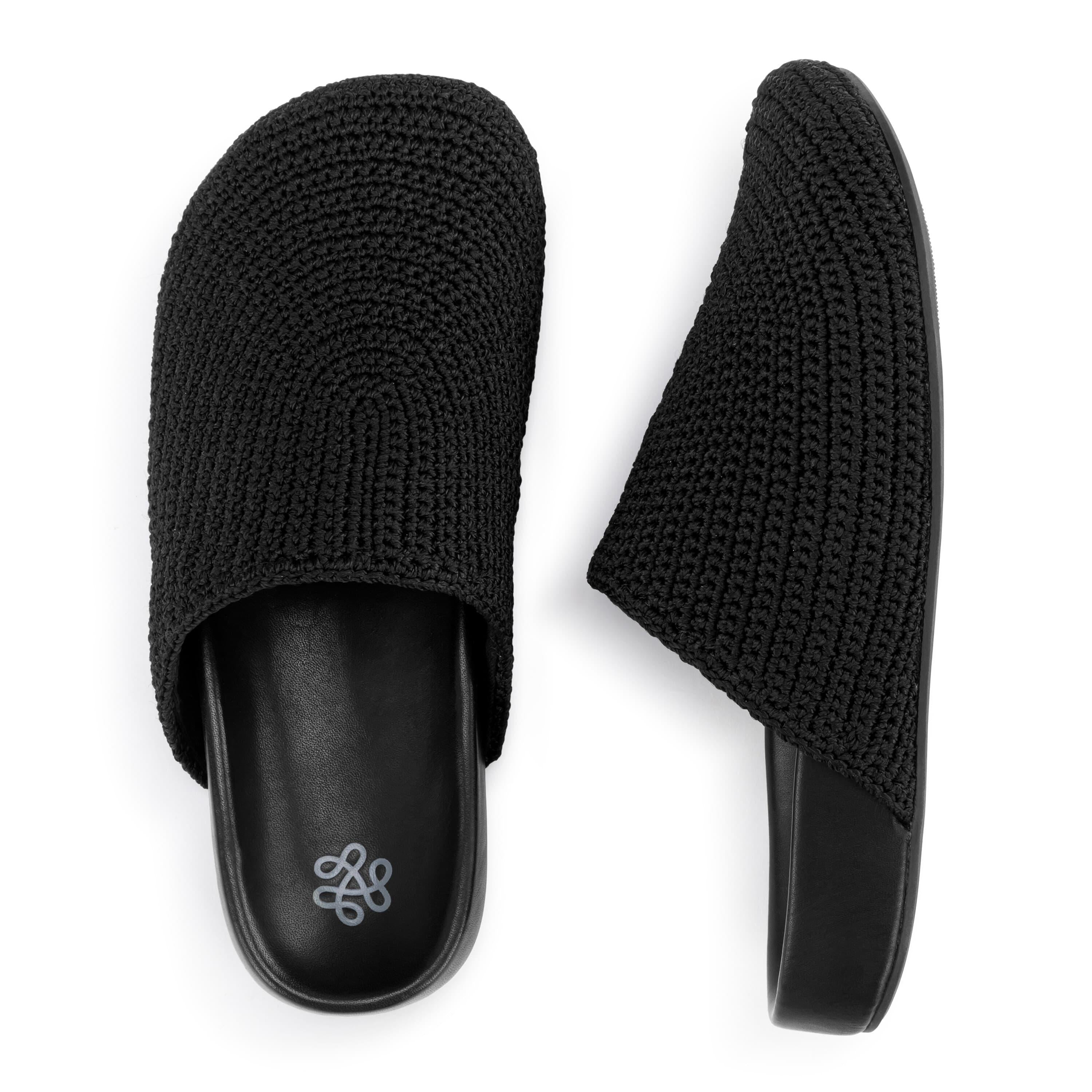 The Sak Bolinas Clog - Hand Crochet - Black
