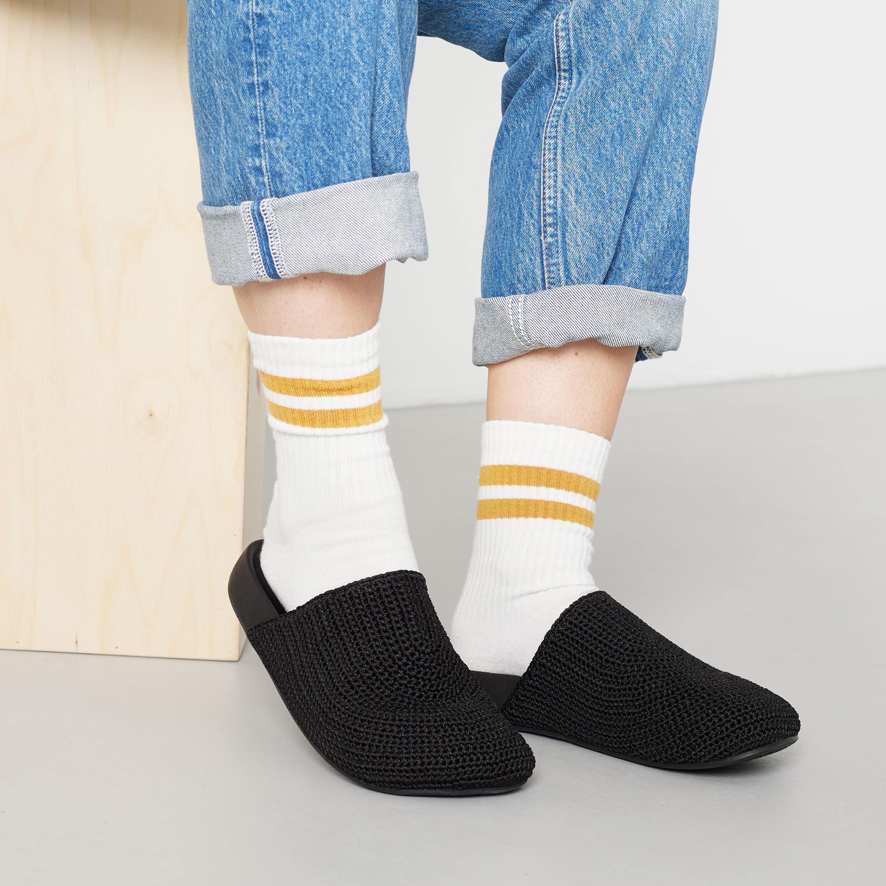 The Sak Bolinas Clog - Hand Crochet - Black