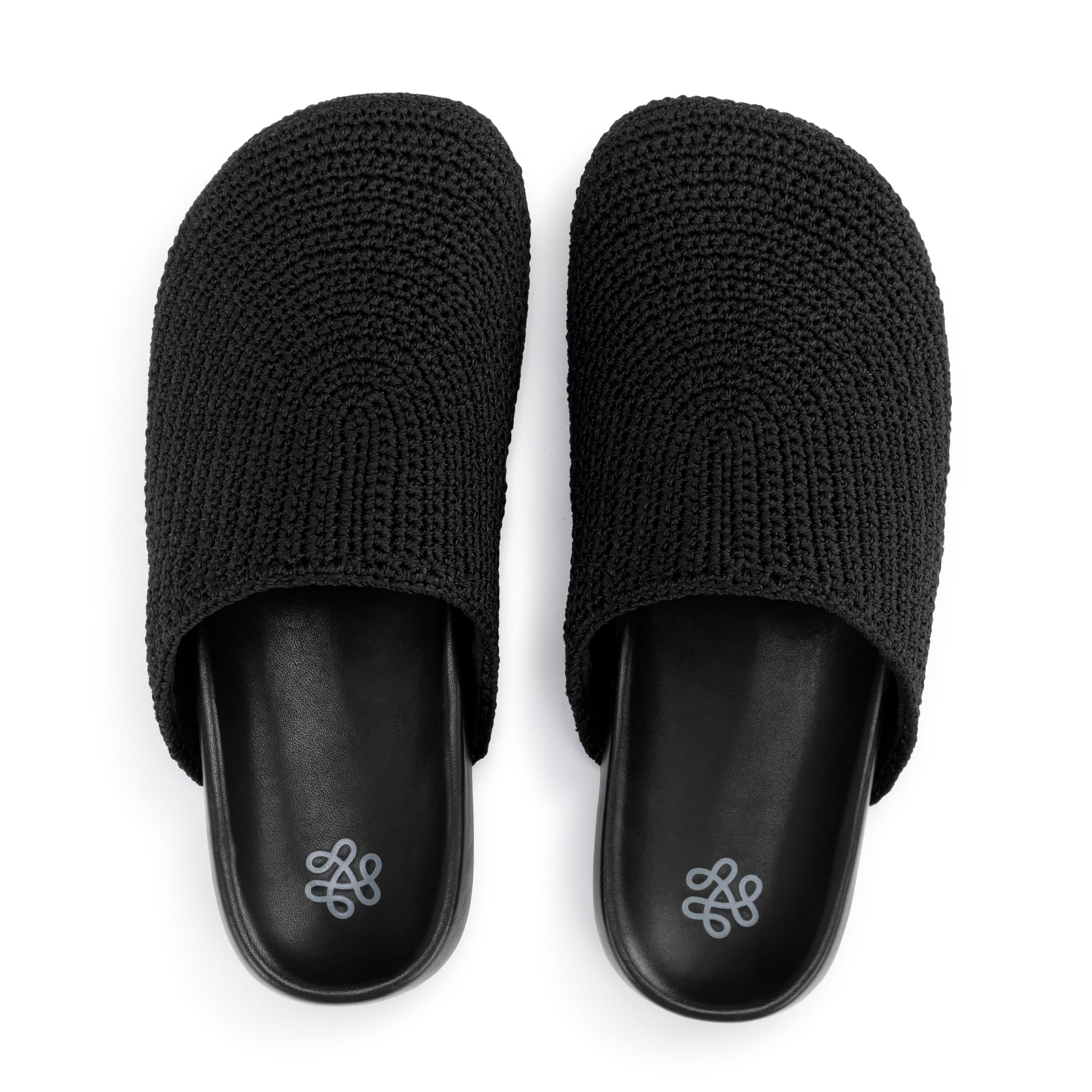 The Sak Bolinas Clog - Hand Crochet - Black