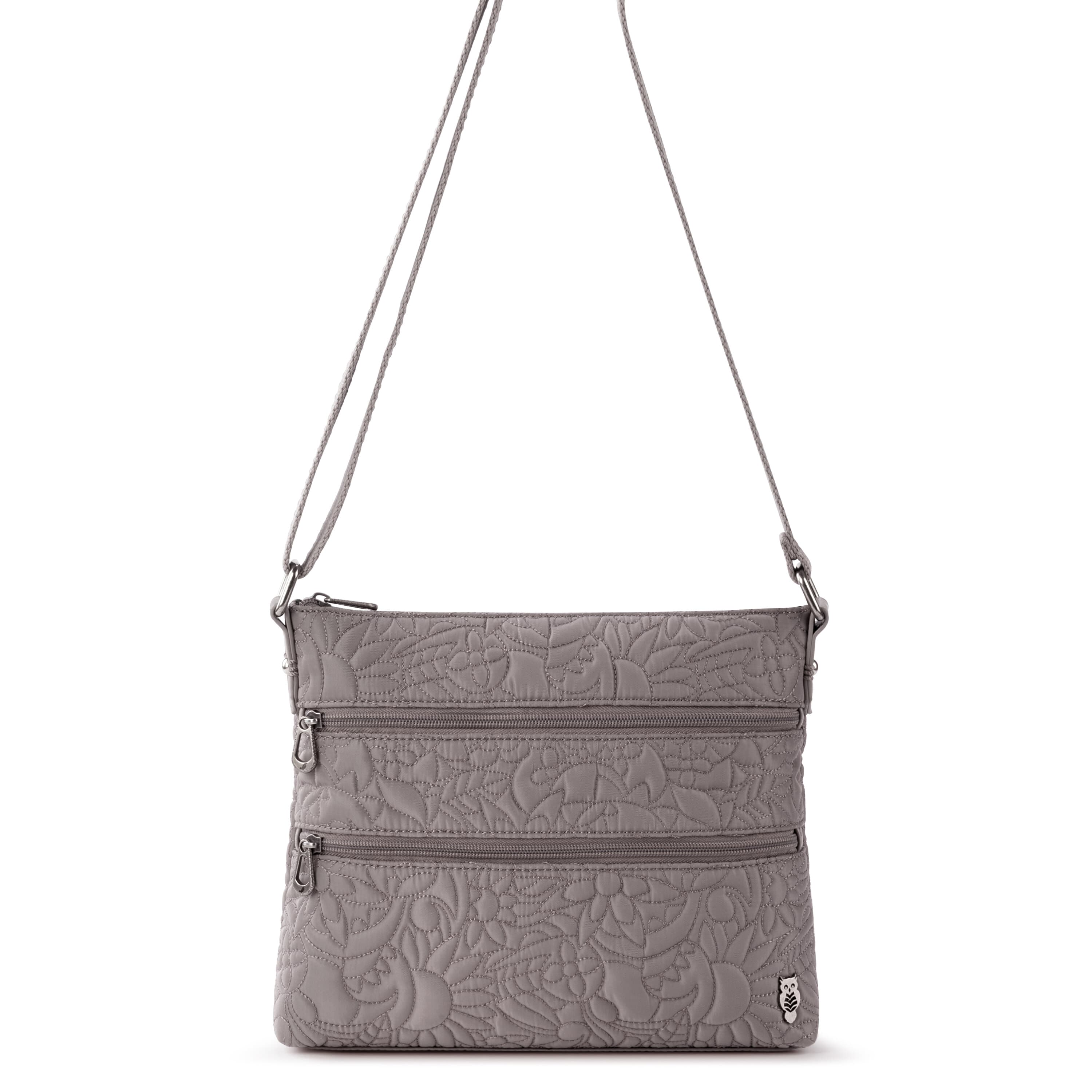Sakroots Basic Crossbody - EcoTwill - Light Mushroom Spirit Desert Quilted