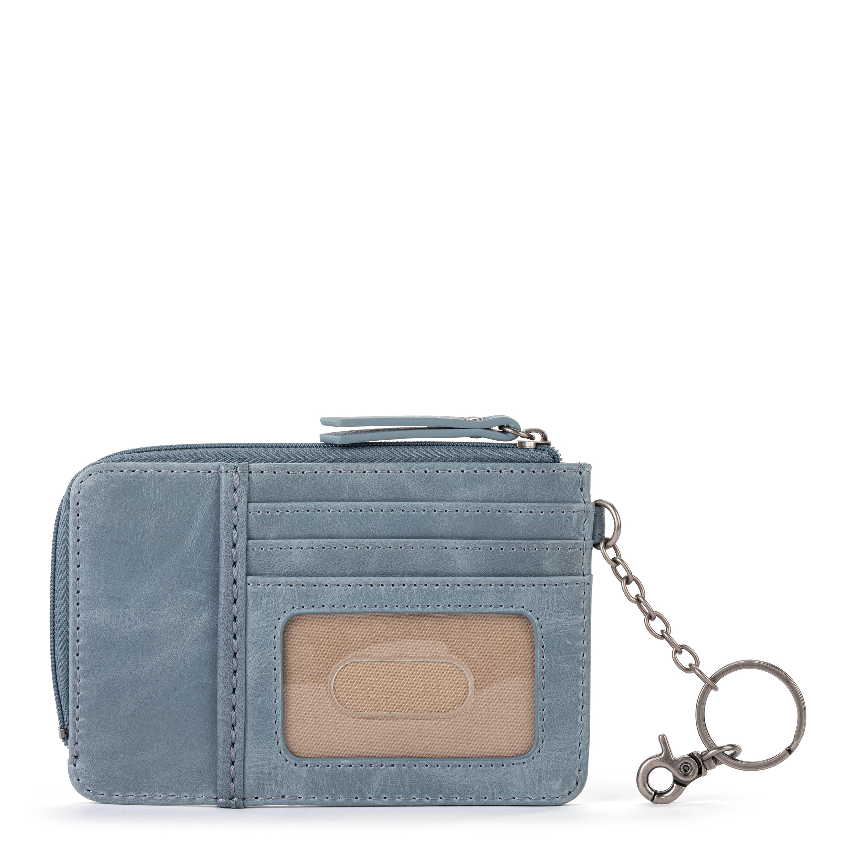 The Sak Iris Card Wallet - Leather - Maritime Wave Embossed