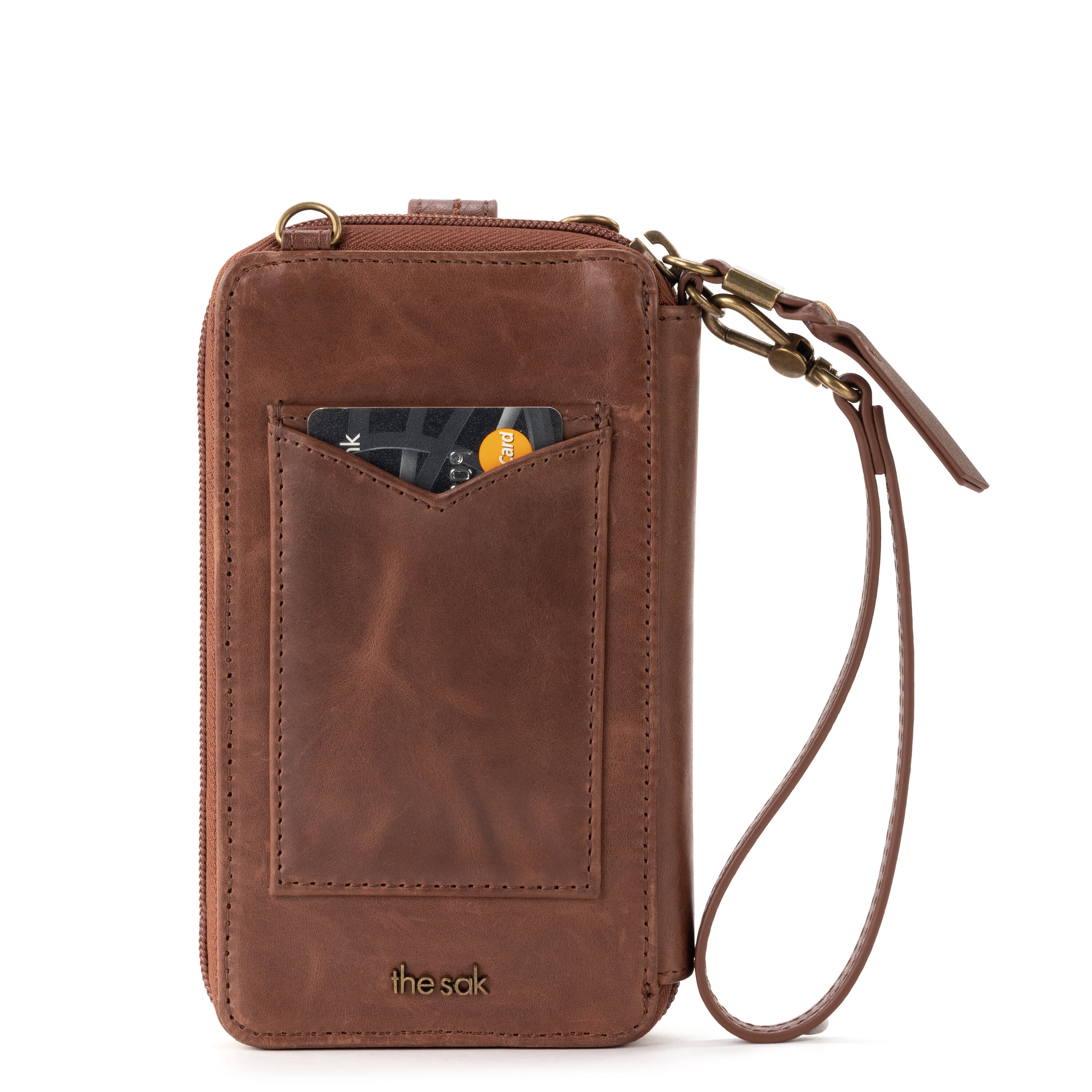 The Sak Silverlake Smartphone Wallet - Leather - Teak Leaf Embossed